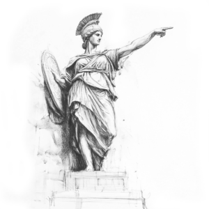 athena-charcoal-pointing